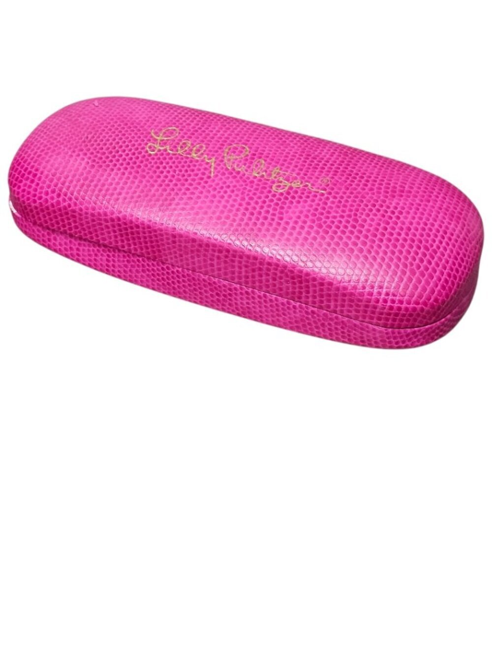 Lilly Pulitzer Sunglass Eyeglass Textured Pink Hard Clamshell Case